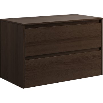Mueble de baño TRONDHEIM para lavabo de 90 cm, nogal