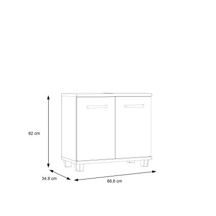 Mueble de baño VENOM antracita/marrón