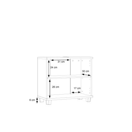 Mueble de baño VENOM antracita/marrón