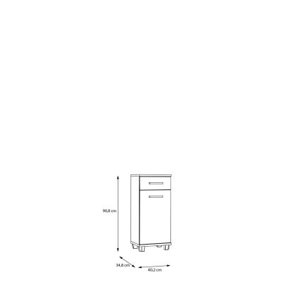 Mueble de baño VENOM blanco/roble artesanal