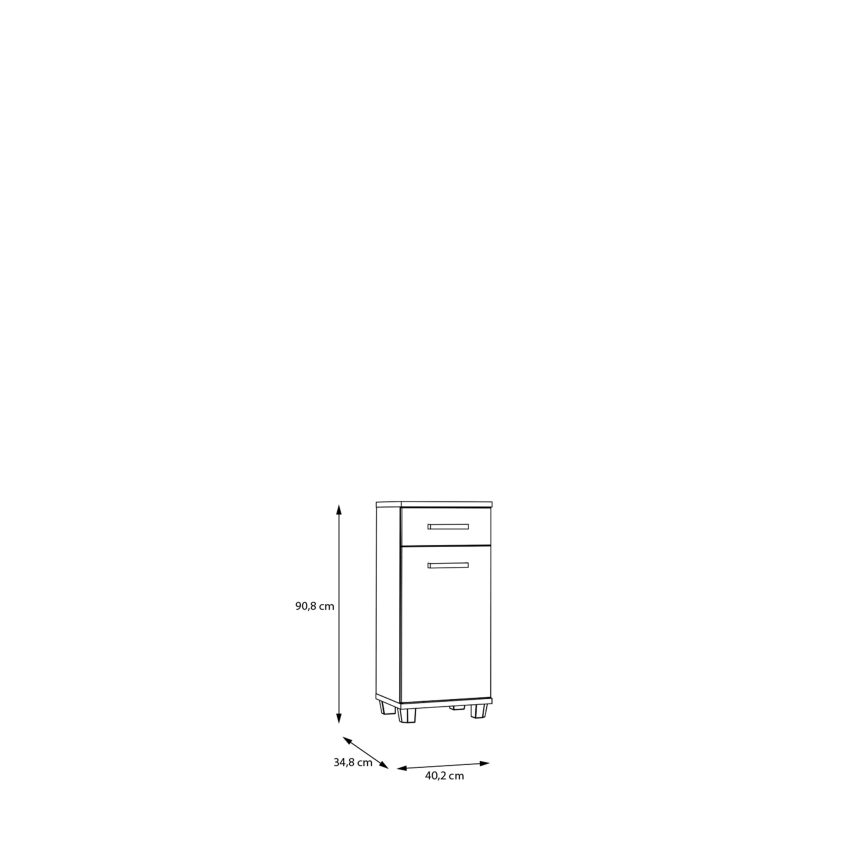 Mueble de baño VENOM blanco/roble artesanal