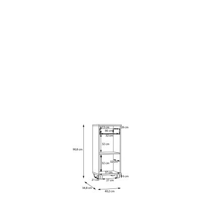 Mueble de baño VENOM blanco/roble artesanal