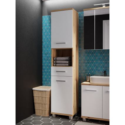 Mueble de baño VENOM blanco/roble artisan