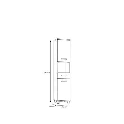 Mueble de baño VENOM blanco/roble artisan