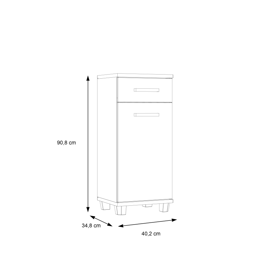 Mueble de baño VENOM blanco/roble sonoma