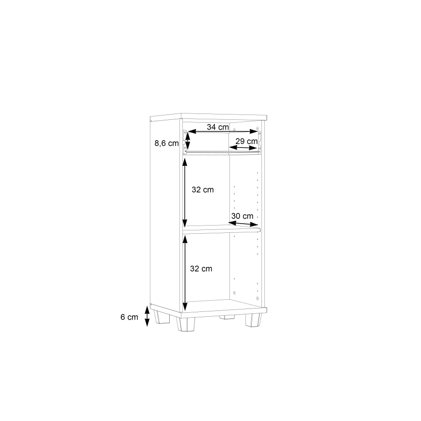 Mueble de baño VENOM blanco/roble sonoma