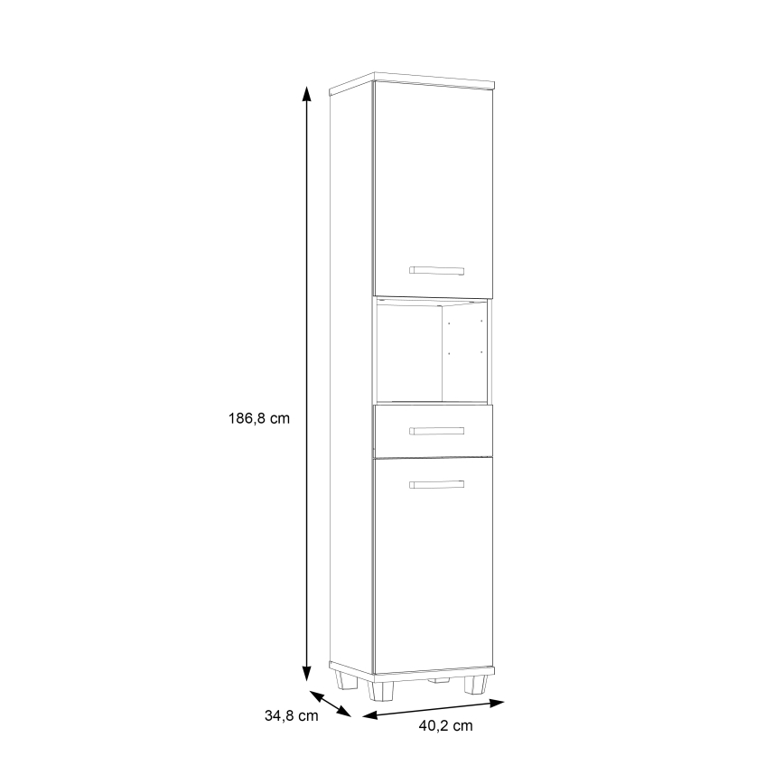 Mueble de baño VENOM blanco/roble Sonoma