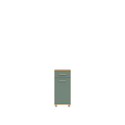 Mueble de baño VENOM verde/roble artisan