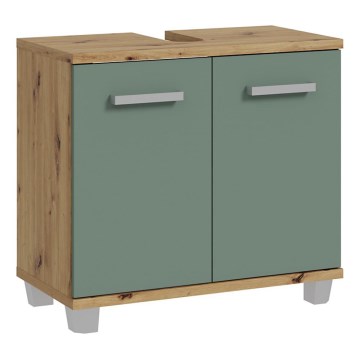 Mueble de baño VENOM verde/roble artisan