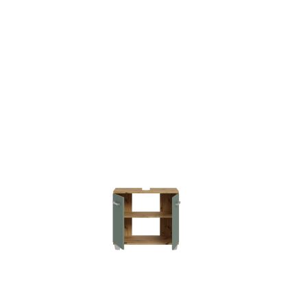 Mueble de baño VENOM verde/roble artisan