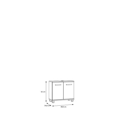 Mueble de baño VENOM verde/roble artisan