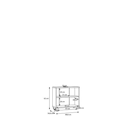 Mueble de baño VENOM verde/roble artisan