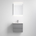 Mueble de baño VIGO con lavabo + espejo de pared retroiluminado LED/10W/230V IP44 gris
