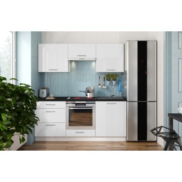 Mueble de cocina CELESTE 180 cm blanco brillante