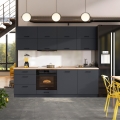 Mueble de cocina ELISE 240 cm en grafito