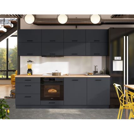 Mueble de cocina ELISE 240 cm en grafito
