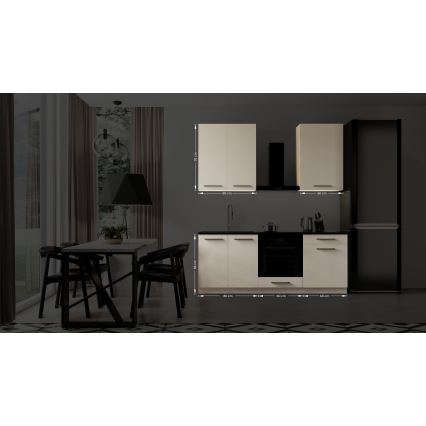 Mueble de cocina EVE 200 cm taupe