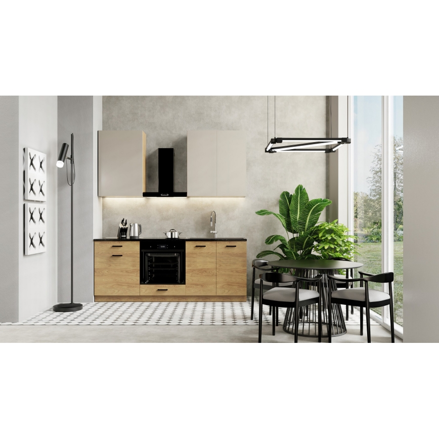 Mueble de cocina JOY 200 cm nogal
