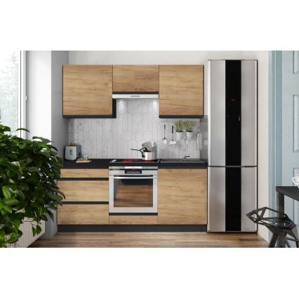 Mueble de cocina MARINA 180 cm, acabado roble craft