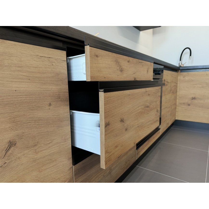 Mueble de cocina MARINA 180 cm, acabado roble craft