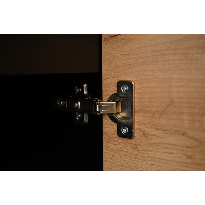 Mueble de cocina MARINA 180 cm roble craft/negro brillante