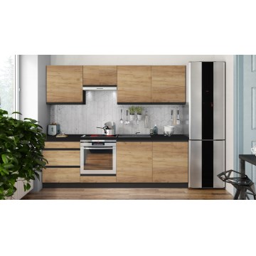 Mueble de cocina MARINA 240 cm, acabado roble craft