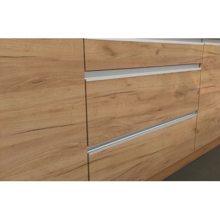 Mueble de cocina MARINA 240 cm roble craft/blanco brillante
