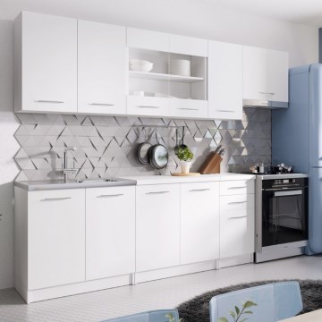 Mueble de cocina MARISA 260 cm blanco
