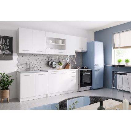 Mueble de cocina MARISA 260 cm blanco