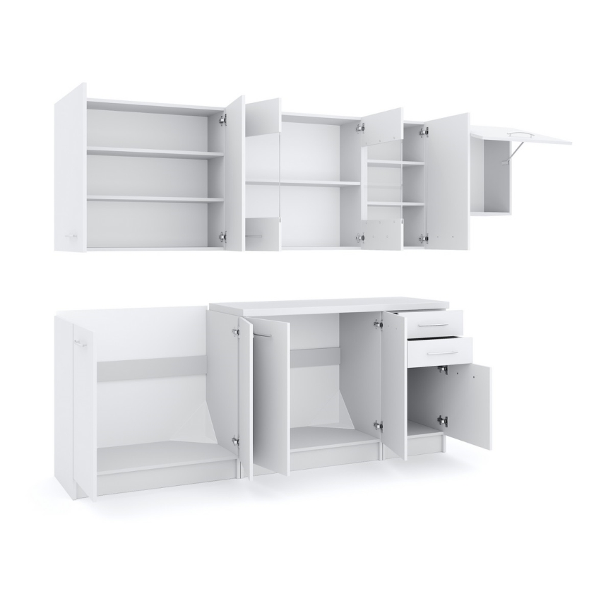 Mueble de cocina MARISA 260 cm blanco