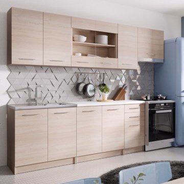 Mueble de cocina MARISA 260 cm roble Sonoma