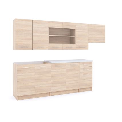 Mueble de cocina MARISA 260 cm roble Sonoma