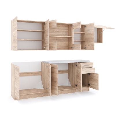 Mueble de cocina MARISA 260 cm roble Sonoma