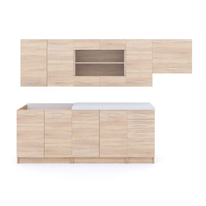 Mueble de cocina MARISA 260 cm roble Sonoma