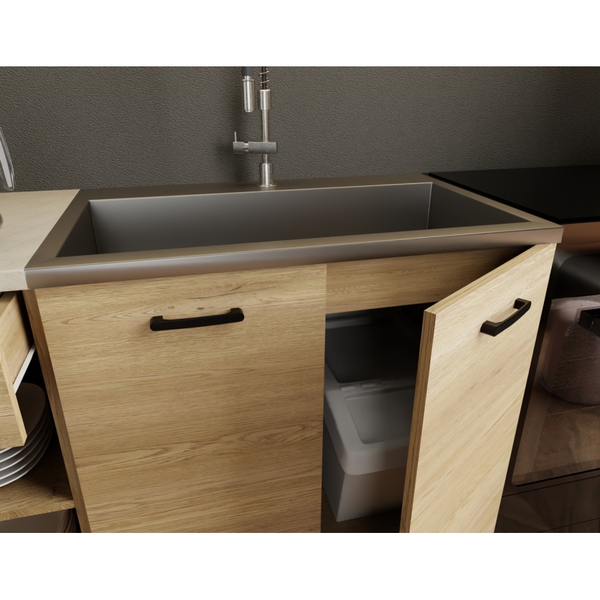 Mueble de cocina PATRICIA 180 cm, roble