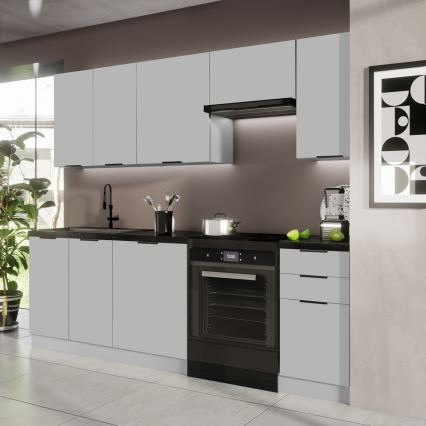 Mueble de cocina PEARL 240 cm gris