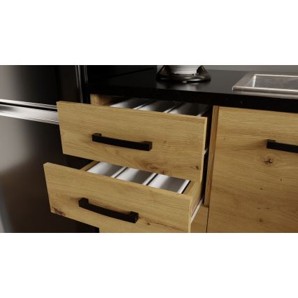 Mueble de cocina ROSALIA 240 cm, roble craft