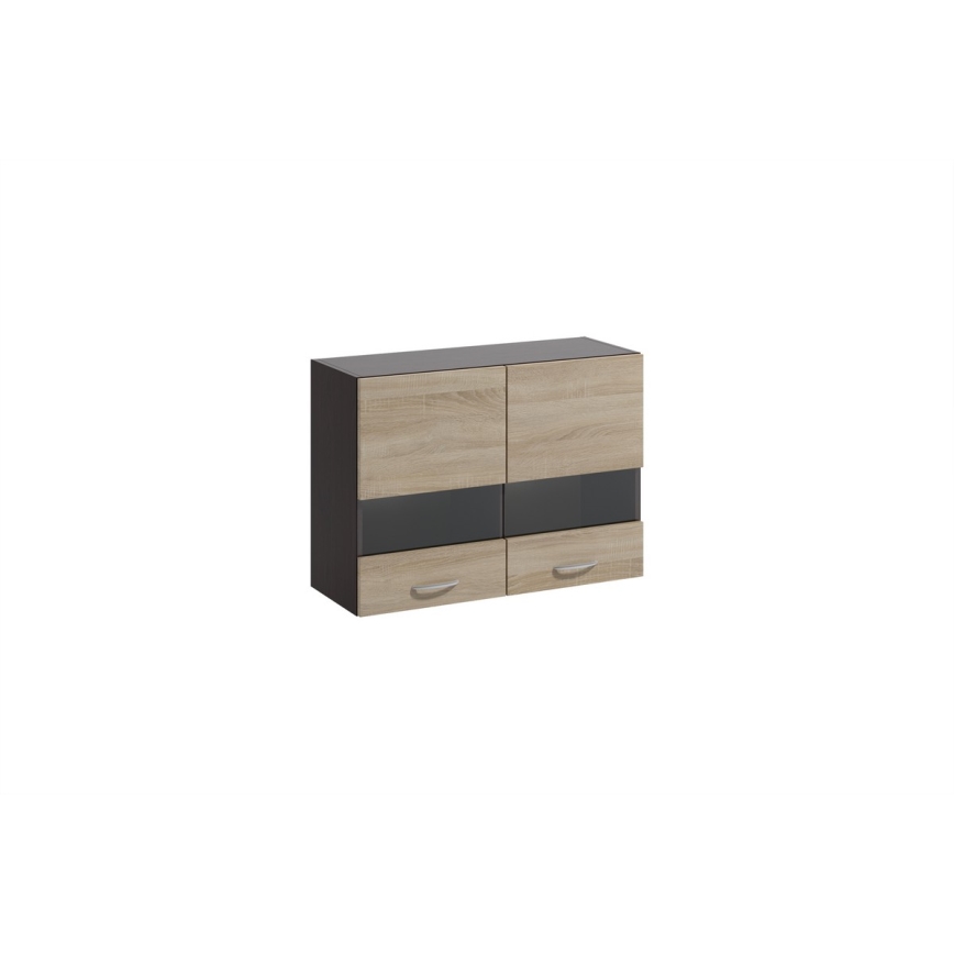 Mueble de cocina VALERIA 240 cm marrón/roble Sonoma
