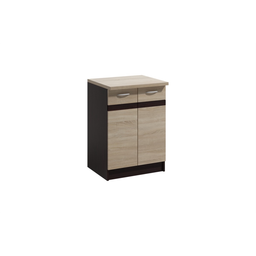 Mueble de cocina VALERIA 240 cm marrón/roble Sonoma