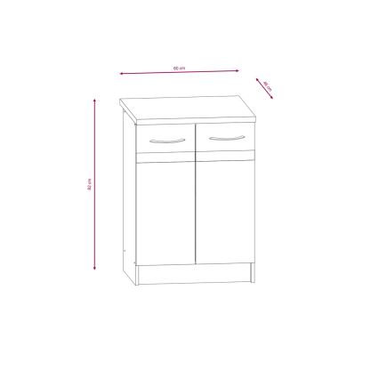Mueble de cocina VALERIA 240 cm marrón/roble Sonoma