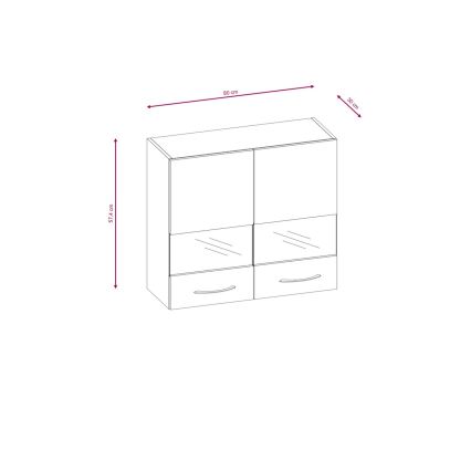 Mueble de cocina VALERIA 240 cm roble sonoma/marrón