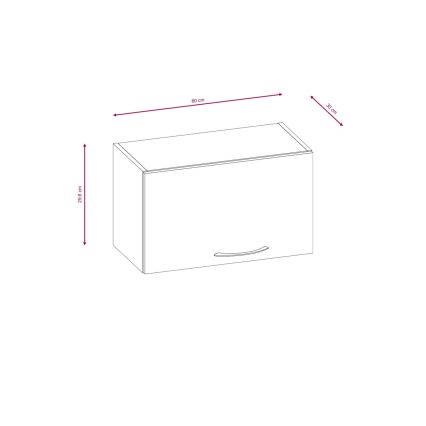 Mueble de cocina VALERIA de 240 cm, roble Sonoma/marrón