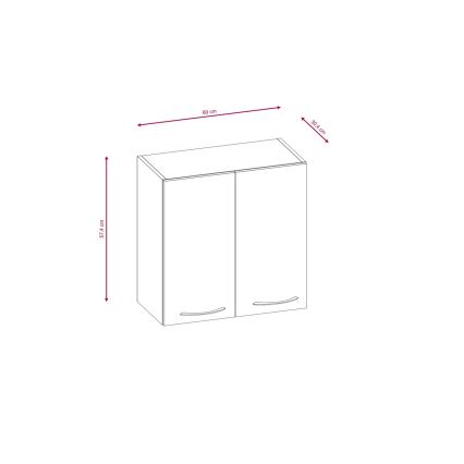 Mueble de cocina VALERIA de 240 cm, roble Sonoma/marrón