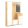 Mueble de entrada con espejo NOLAN roble artisan/blanco