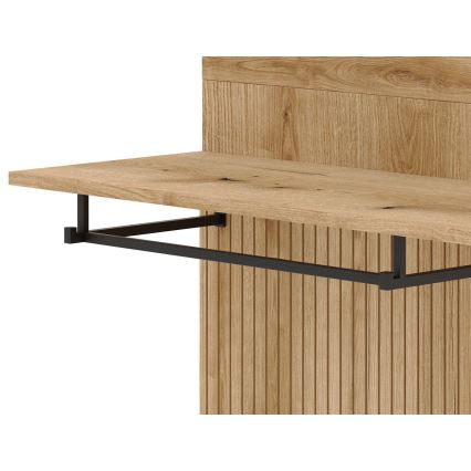 Mueble de entrada con espejo SVEN, marrón/grafito