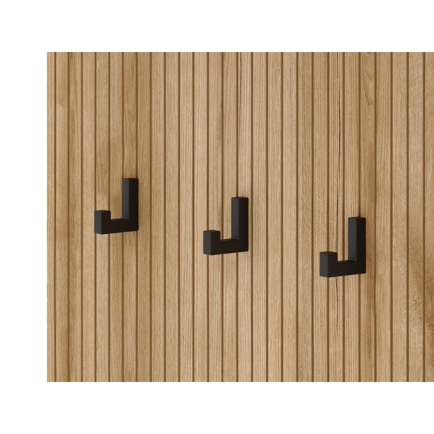 Mueble de entrada con espejo SVEN, marrón/grafito