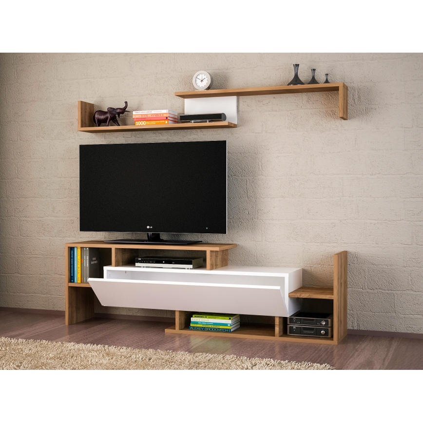 Mueble de pared DREAM marrón/blanco