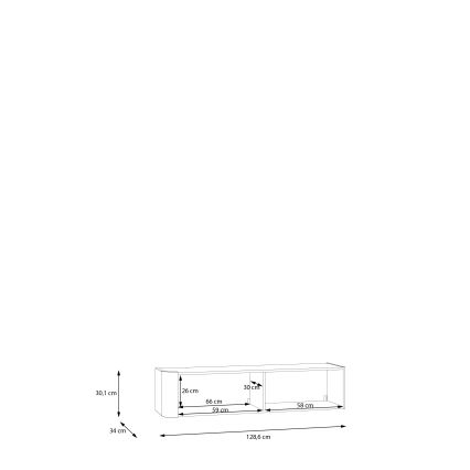 Mueble de pared INAR marrón