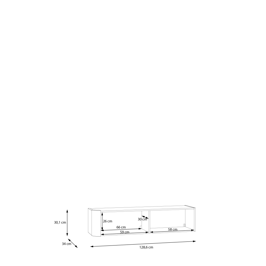 Mueble de pared INAR marrón