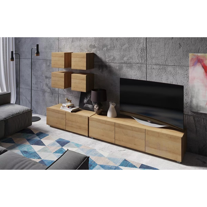 Mueble de pared PAVO 34x34 cm roble dorado